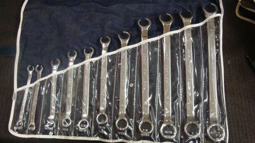 New granco 12 pt flare nut box end wrench set chrome 11pc w/case for sale