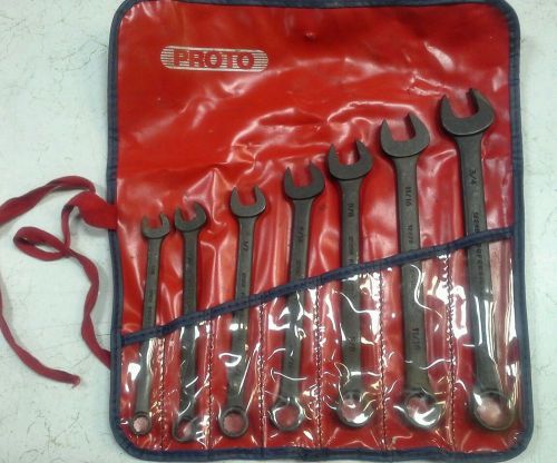 7 PC PROTO PROFESSIONAL COMBINATION WRENCH SET MECHANIC TOOLS  FREE SHIPPING