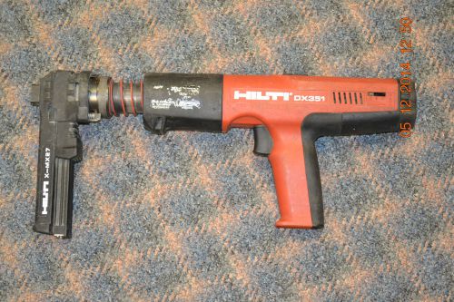HILTI DX 351 POWDER ACTUATED TOOL WITH X-MX27 NAIL MAGAZINE WORKS