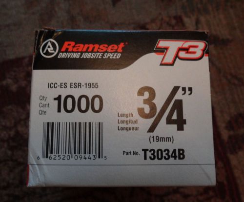 Ramset 3/4&#034; concrete fasteners with t3 fuel cell for sale