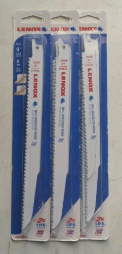 Lenox 956r lot of 15 pc 9&#034; 6 TPI nail-embedded wood rough wood cutting