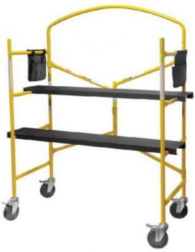 # us7100 54&#034; x 45&#034; mini construction scaffold w grab bar &amp; 2 steel platforms for sale