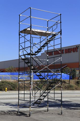 SCAFFOLD STAIRWAY CASE ROLLING TOWER 5&#039; X 7&#039; X 16&#039;7&#034; to 17&#039; 7&#034; DECK HIGH CBM1290