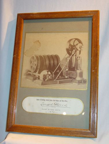 Old C1874 Steam Engine Advertisement Photograph Atwood New York City