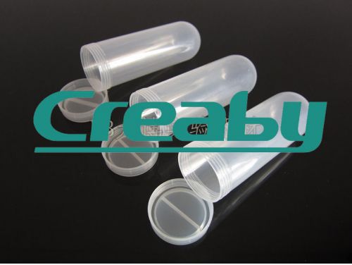 25 x Clear White Screw Cap Centrifuge Tubes 100ml for Sample Preparation