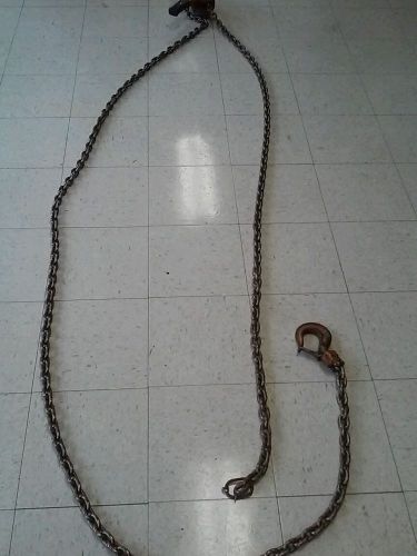 Used harrington 2 ton chain ratchet come along with 18 foot chain for sale