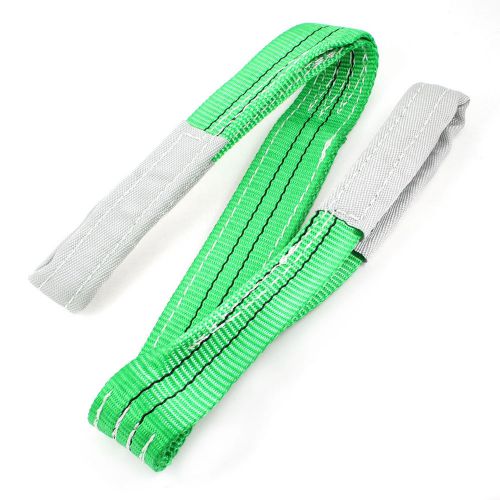 Green 2t straight capacity eye to eye web lifting tow strap 3.3ft for sale