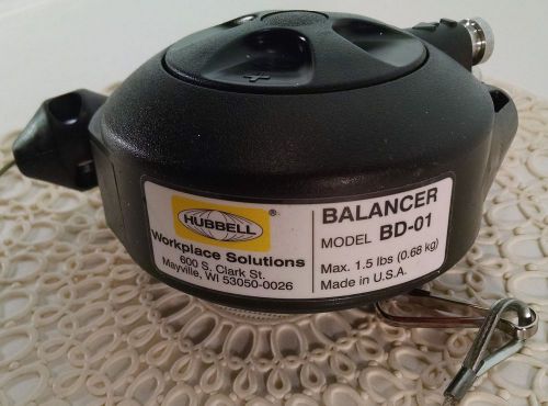 BD-01 HUBBELL TOOL BALANCER 1.5 LB SWIVEL MOUNT MADE IN USA ADJUSTABLE
