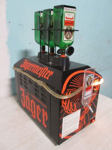 &#034;jagermeister&#034; counter top refrigerated 3 bottles liquor dispenser merchandiser for sale