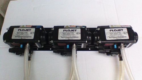 3  FLOJET N5000 - 515 Syrup Pumps on mounting bracket!   Ready to install!