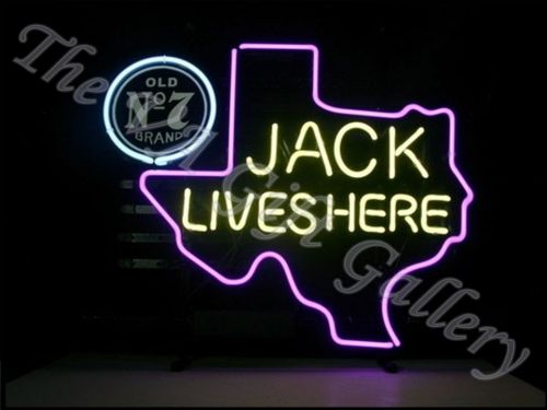 Jack daniels no 7 neon sign state of texas bar man cave restaurant retail 18x15 for sale