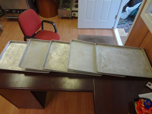 Lot 5 full size aluminum baking sheet pans 18&#034; x 26&#034; commercial grade #197 for sale