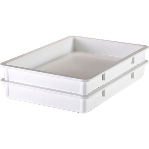 Cambro polypropylene pizza dough boxes, 3&#034; deep, 6pk white db18263p-148 for sale