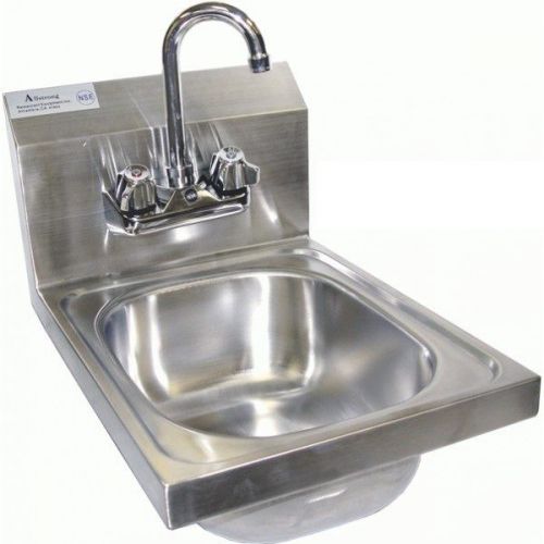 Stainless steel wall mount hand sink 12&#034;x17&#034; etl/nsf *no lead* for sale