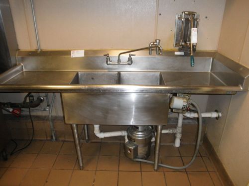 Stainless Steel  2 Bowl Sink/Commercial w/Garbage....