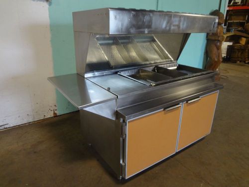 H.d. commercial s.s. 66&#034;w lighted, heated fried food dump/holding station for sale