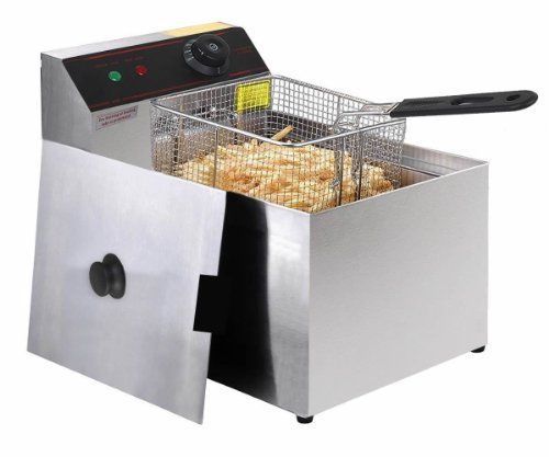 New goplus deep fryer electric commercial unit tabletop restaurant frying w/ bas for sale
