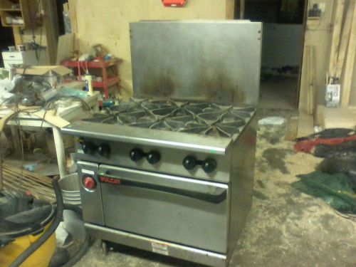 6 burner vulcan gas range stove with oven for sale