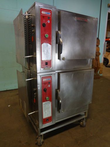 &#034;BLODGETT&#034; COMMERCIAL HEAVY DUTY ELECTRIC DBL. STACKED COMBI OVEN/STEAMER/COOKER