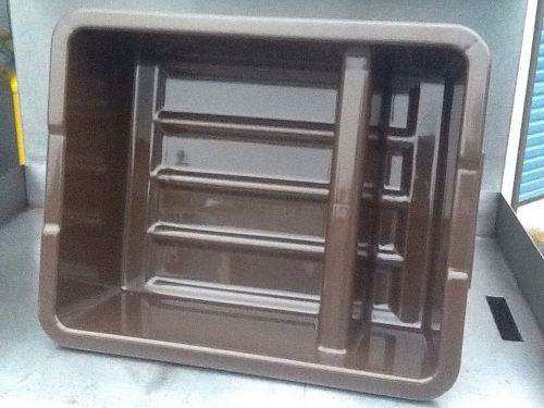 Tablecraft 1547B- Bus Box,Divided Plastic,22&#034;x15&#034;x7&#034; (brown) each