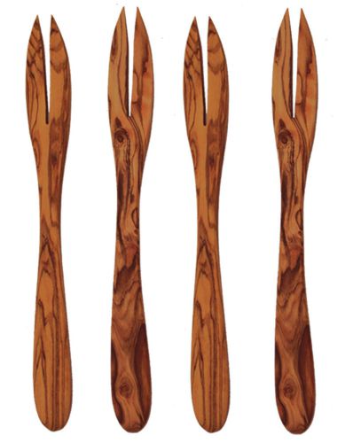 Be Home 4 Piece Olive Wood Fork Set