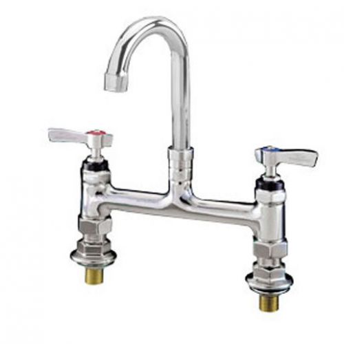 Encore deck mount faucet w/ 8&#034; centers and 3-1/2&#034; swivel gooseneck spout for sale