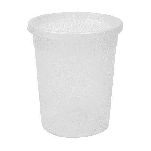 32 oz. Microwavable Translucent Polypropylene Deli Containers  24 Containers wit