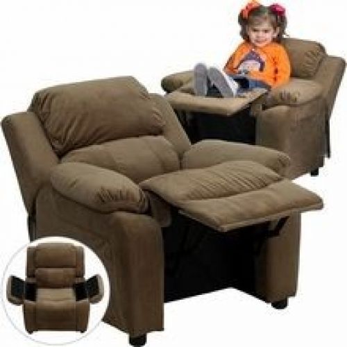Flash Furniture BT-7985-KID-MIC-BRN-GG Deluxe Heavily Padded Contemporary Brown