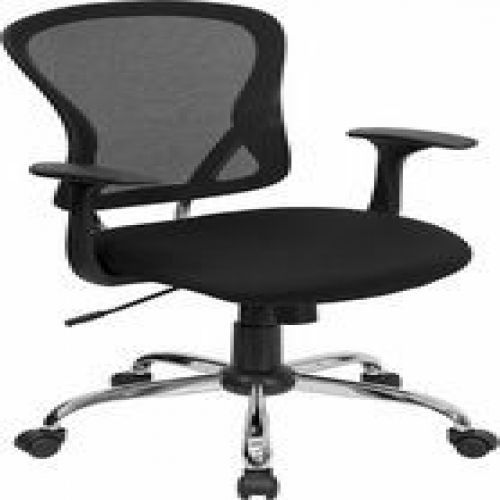 Flash furniture h-8369f-blk-gg mid-back black mesh office chair for sale