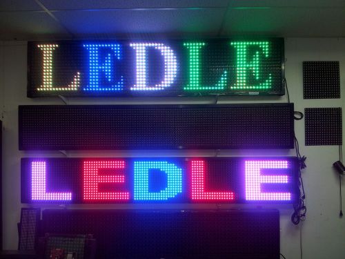 LED Store Signs Full Color 15&#034; x 53&#034;  PC control Programmable Scrolling Display