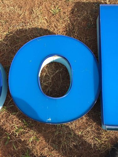 Industrial 36&#034; bigger blue channel aluminum letter &#034;o&#034; with blue face for sale