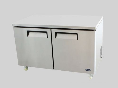New 2 door under counter freezer 60&#034; stainless steel / atosa mgf8407 for sale