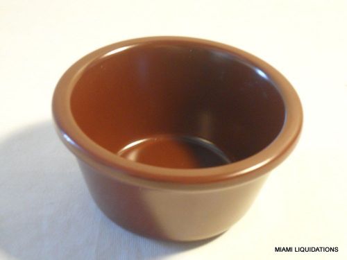 Lot of 48 smooth melamine Ramekin Carlisle S285-69  chocolate brown 4 doz