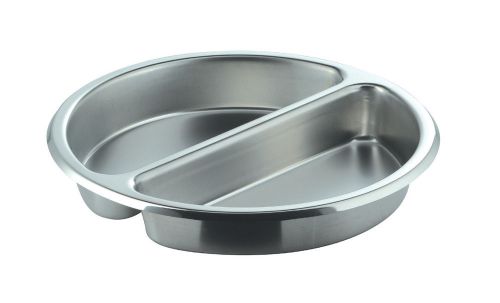 SMART Buffet Ware Divided Medium Round Stainless Steel Food Pan
