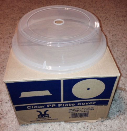 G.e.t. enterprise clear round plate cover for 10.75&#034; - 11.8&#034; # co-103-cl 12 pack for sale