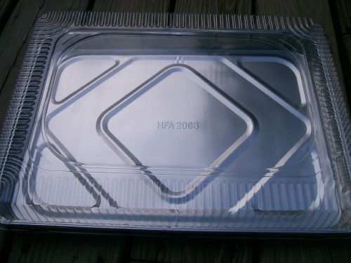 99 1/2 Sheet Cake Aluminum Containers PLUS 99 Dome Plastic Lids