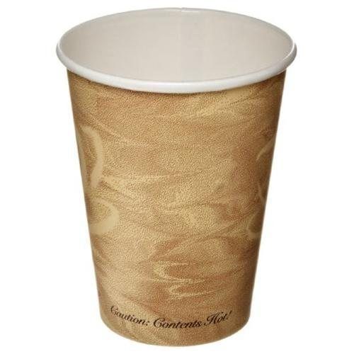 SOLO® Cup Company Mistique Polycoated Hot Paper Cup, 12 oz., Printed, Brown, 50/