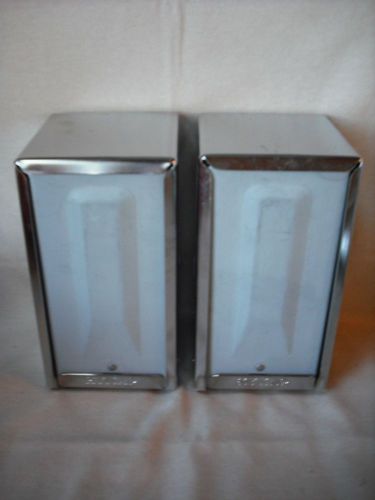 2 Retro Vintage  Hynap Napkin Holder Dispensers Restaurant Cafe Chrome 2 Sided