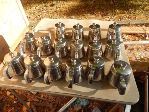 Stainless  Tea Pot  32Oz with hinged lid lot of 16 pcs