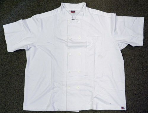 Dickies CW070108A Unisex White Restaurant Uniform Chef S/S Coat Jacket S New