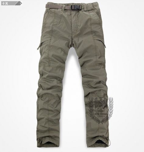 Outdoor bags overalls casual trousers male pants straight pants thick winter
