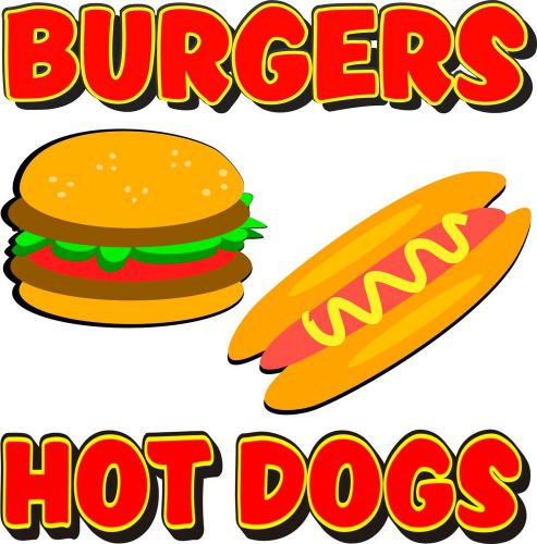 Hot Dogs Burgers Restaurant Concession Food Decal 18&#034;