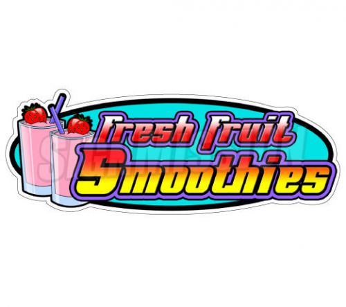 Fresh fruit smoothies concession decal drink sign cart trailer stand sticker for sale