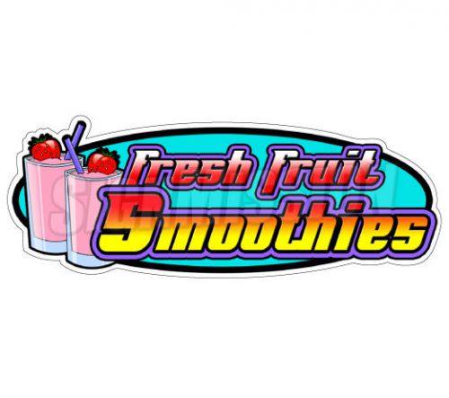 FRESH FRUIT SMOOTHIES Concession Decal drink sign cart trailer stand sticker