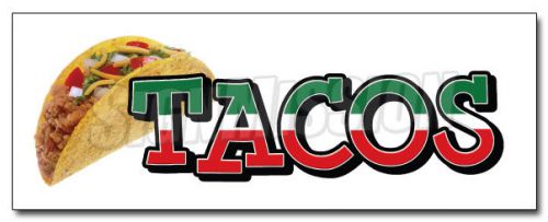12&#034; TACOS 1 DECAL sticker taco stand cart mexican food restaurant bus take out