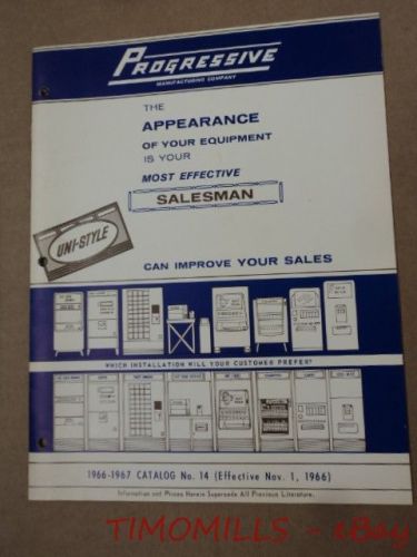 1966 Progressive Mfg Co. Uni-Style Vending Machine Cabinet Catalog Brochure