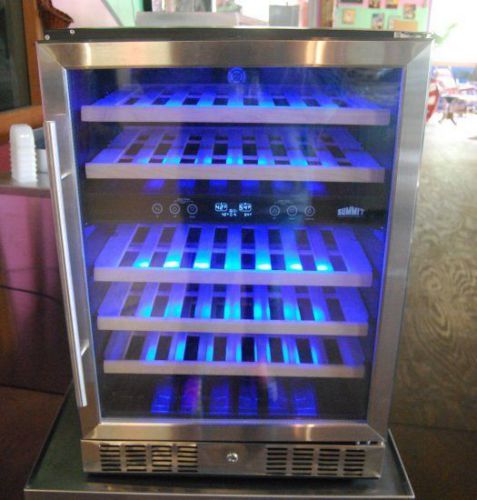 NEW SUMMIT PROFESSIONAL DUAL ZONE 46 BOTTLE WINE COOLER CELLAR!