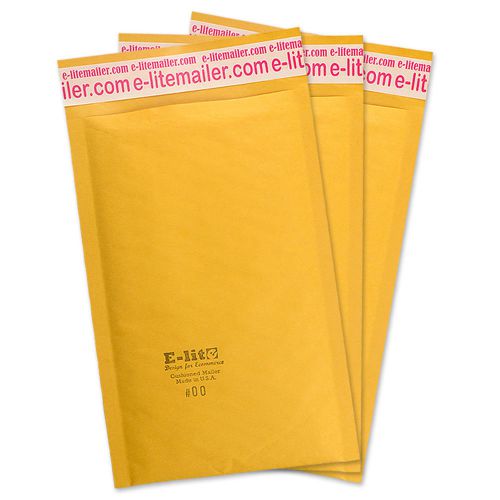 360 pcs #00 5x10 e-lite kraft bubble mailer padded mailing envelope bag (300+60) for sale
