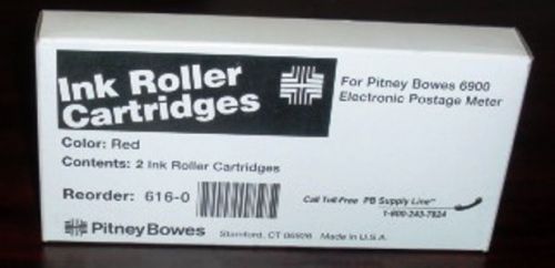 Pitney Bowes Ink Roller Cartridges Red For 6900 Electronic Postage Meter New!