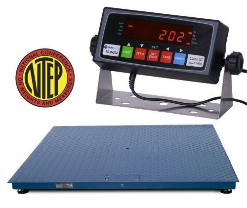 New ntep 1000 lb/0.2 lb 2&#039; x 3&#039; floor scale w/indicator for sale